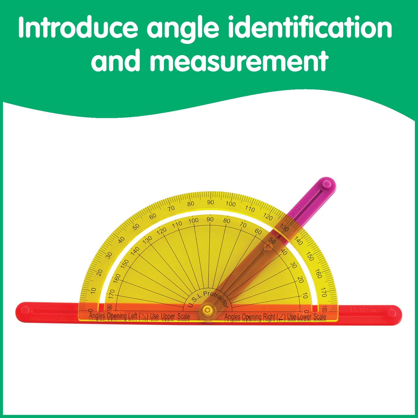 edxeducation GeoStix Deluxe Set | Teach Geometry | 100 Construction Sticks, 2 Protractors, Activity Cards | Manipulative for Math, Art and Fine Motor Skills
