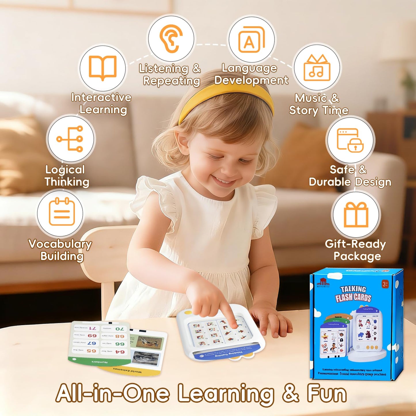 Talking Flash Cards, Montessori Learning Toy with 700+ Words, Built-in Stories & Songs – Educational Talking Flash Cards for Speech Therapy, Autism, and Toddler Gifts for Ages 3, 4, 5, 6