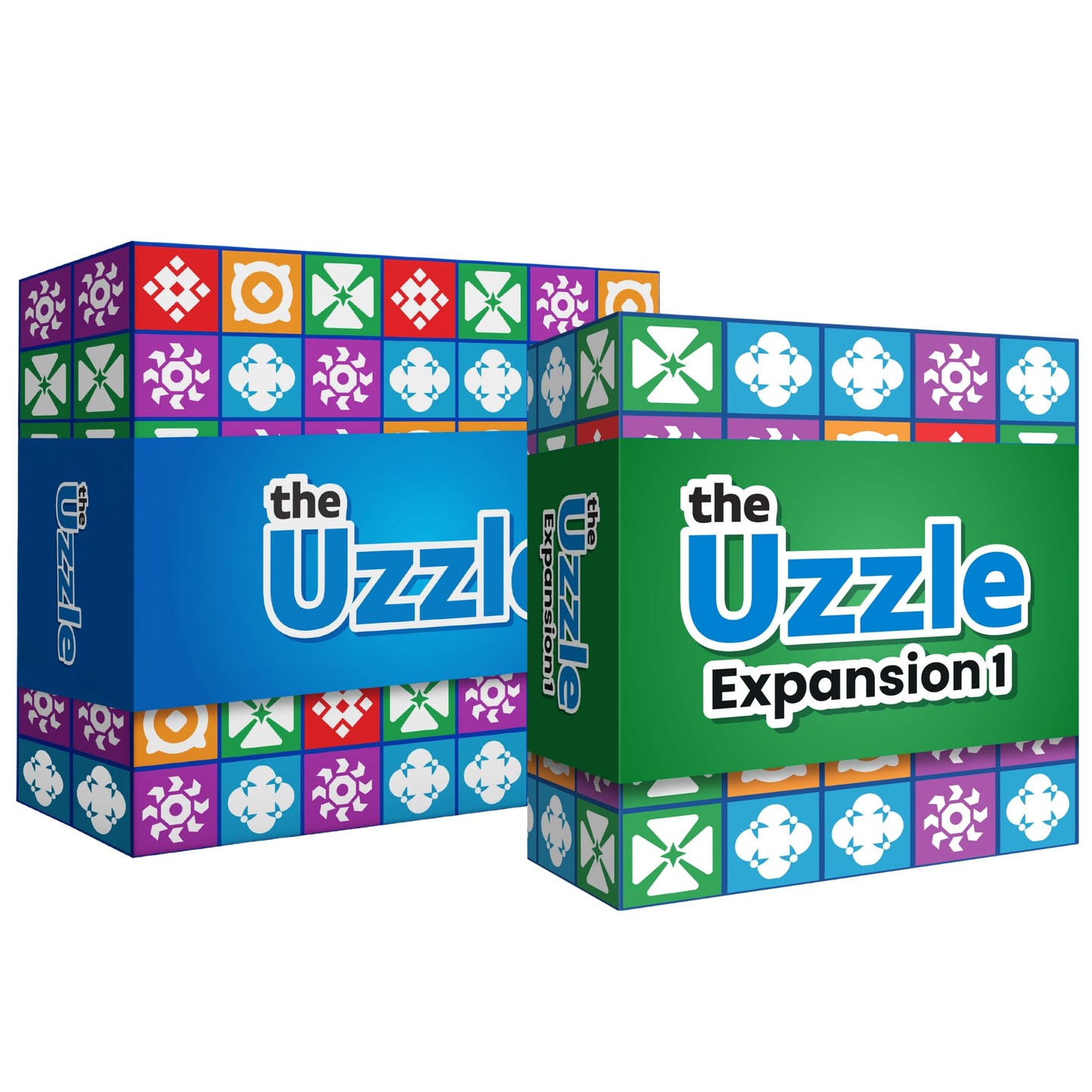 Uzzle 3.0 & Expansion Bundle - Includes New Level 5 Challenges - Fun for Family Game Nights - Skill Development & Gift Set – Bundle of Fun Board Games for Adults & Children - Ages 4+