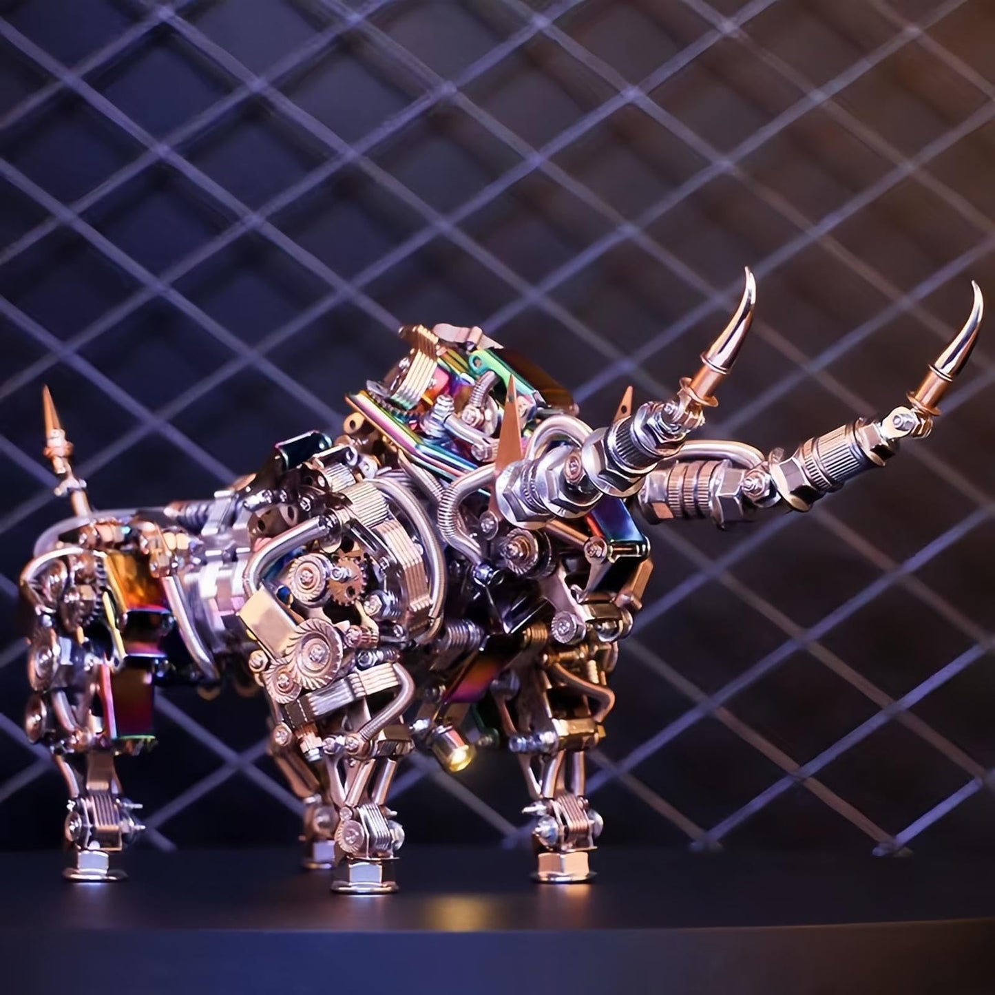 ZUNPINSPACE 3D Metal Puzzle for Adults Bison Model Kits 3D Metal Puzzles Mechanical Bulls Building Blocks Difficult DIY Assembly - High-end Gifts for Men