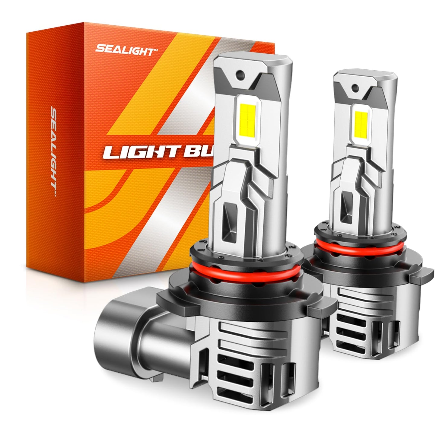 SEALIGHT 9006/HB4 LED Bulbs, 30000LM Bright White, 6500K Cool, 60000 Hours Lifespan, Plug-N-Play, 2