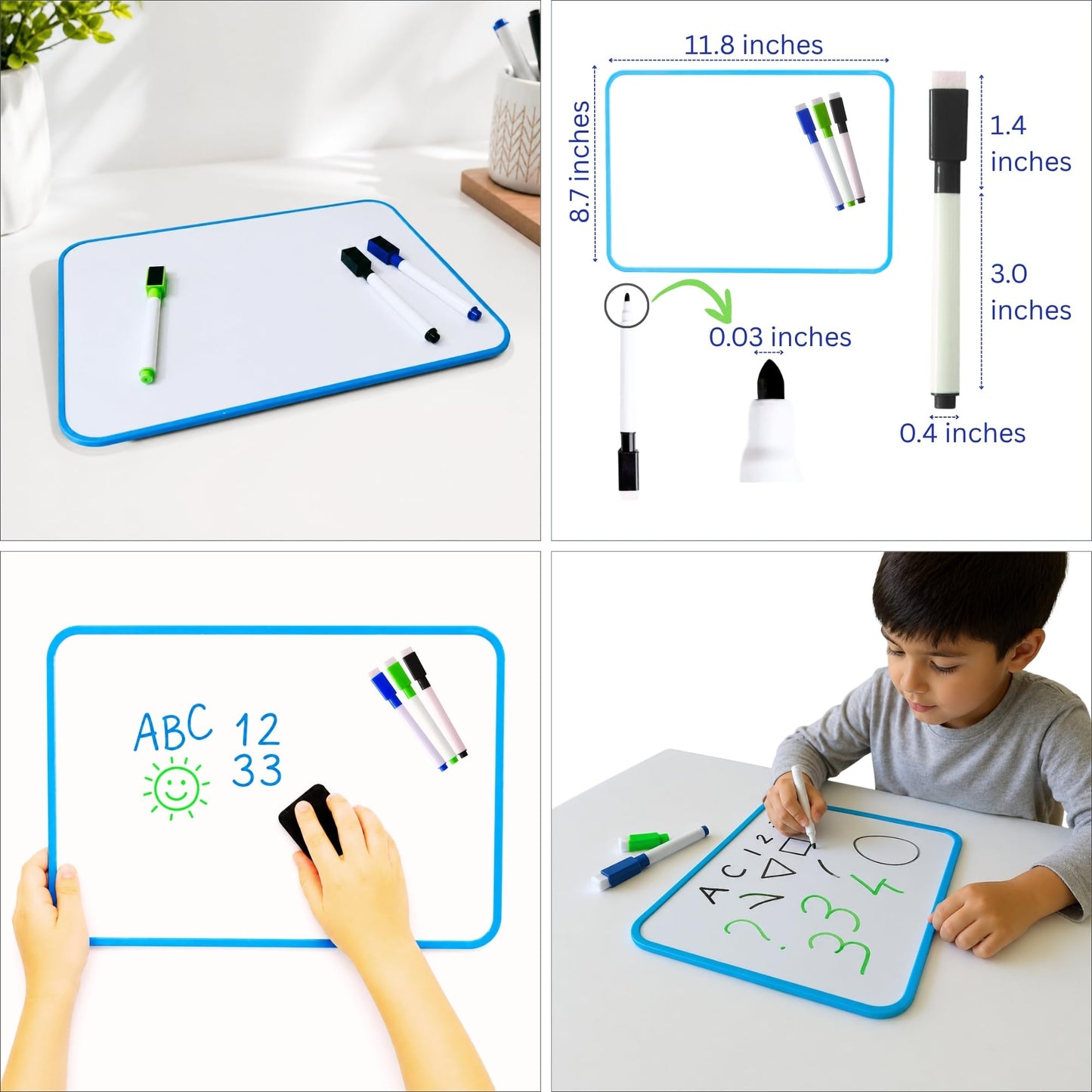 5-in-1 Wooden Puzzles for Toddlers 3-5 | Montessori Alphabet Number Shape Learning Toys | Magnetic Whiteboard, Flashcards & Markers | Preschool Educational Activity Kit | VYN & VYN (Rainbow)