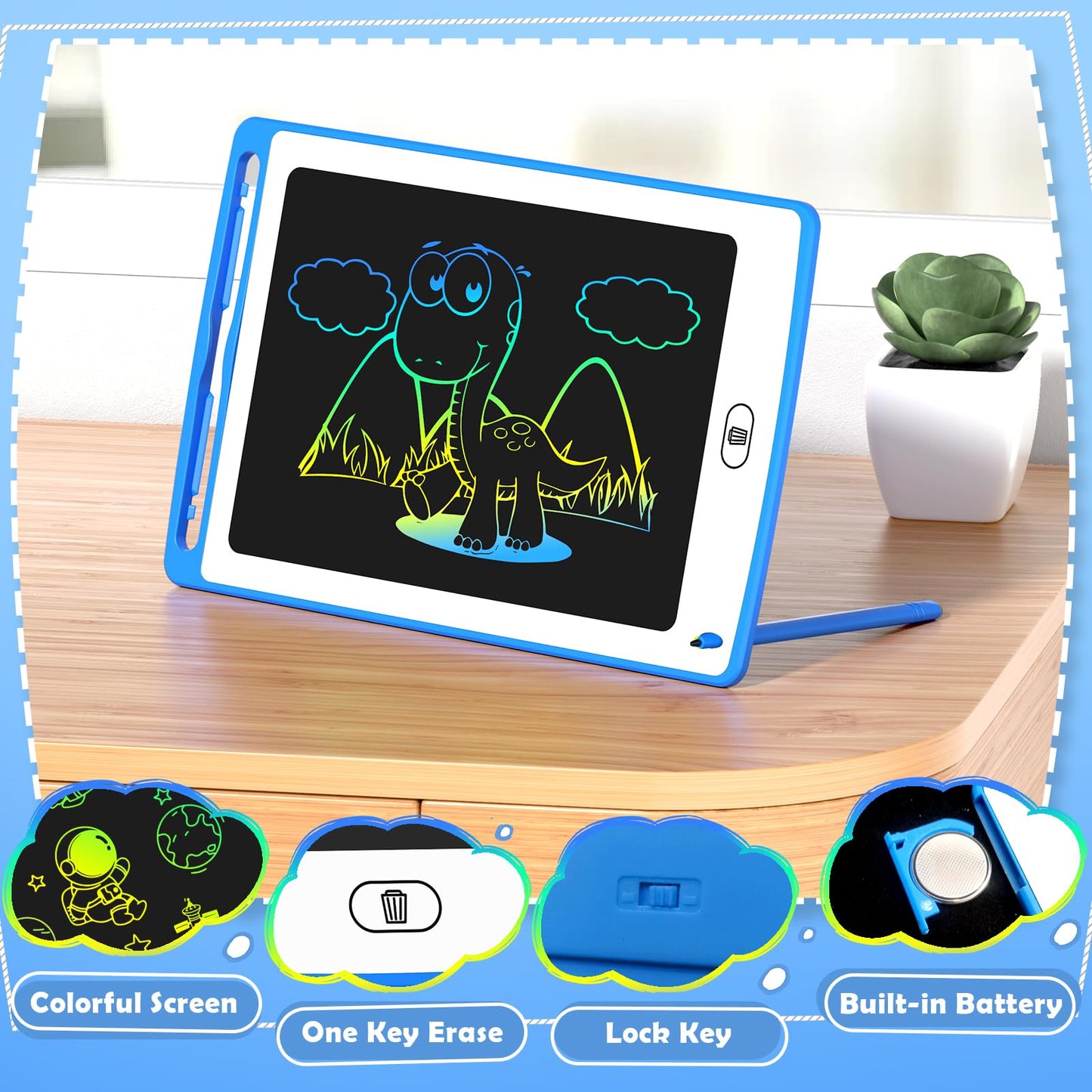 LCD Writing Tablet for Kids, 8.5 Inch Colorful Doodle Board Drawing Tablet, Educational Learning Toys Birthday Gifts for Boys Girls Age 3 4 5 6 7 8 (24 Pack)