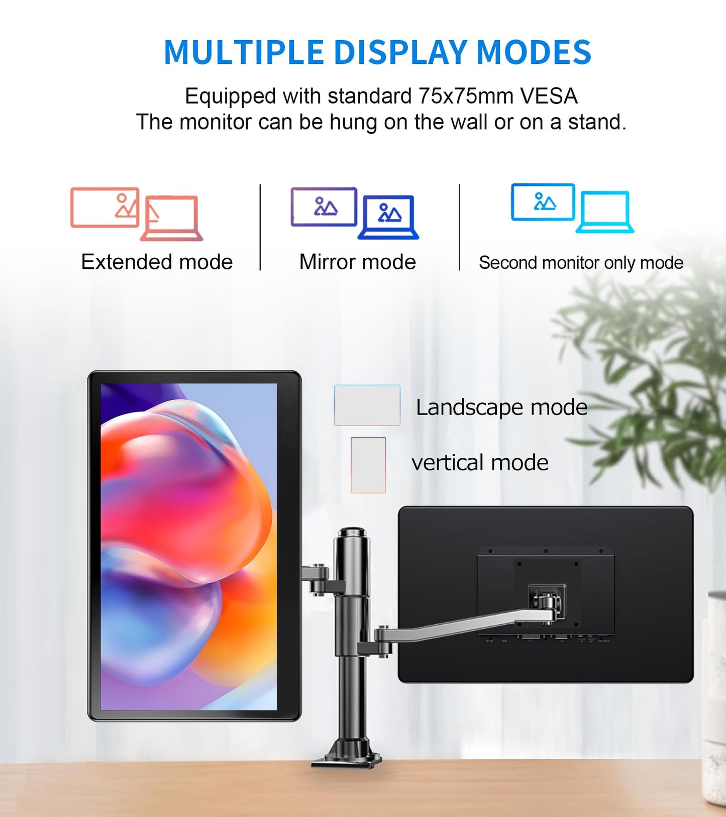 15.6" Portable Touchscreen Monitor, FHD 1920×1080 IPS Ra Pi Touch Screen Monitor for Laptop HDMI VGA DVI 10-Point Touchable Display VESA 75x75 Mountable for Laptops PC Pi POS Kiosk Home Industrial