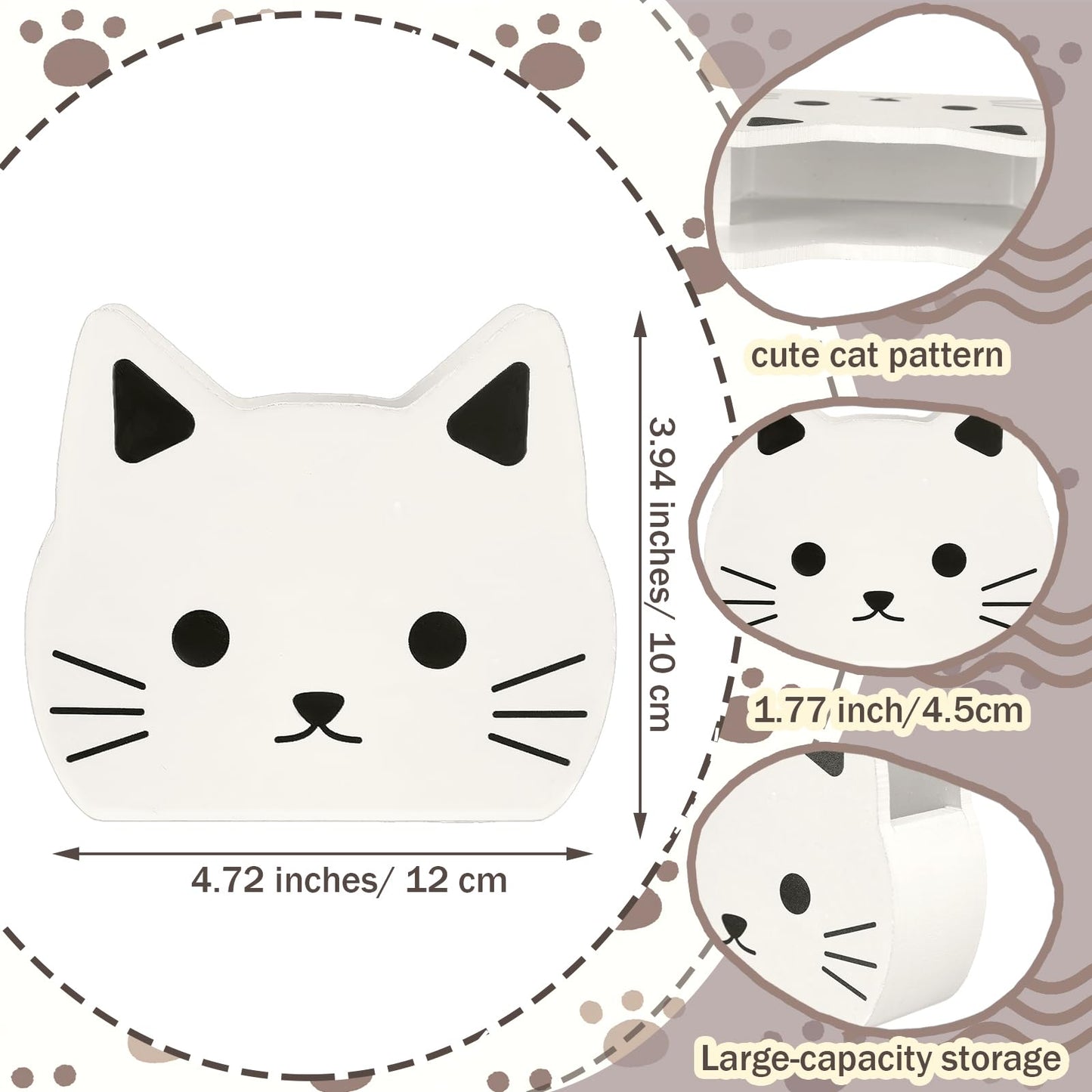 Tenceur Cat Pen Holder Cute Cat Large Capacity Pencil Holder Funny Office Decor Pencil Cup Pot Desk Organizer for Office Makeup Brush Holders Back to School Funny Gift for Coworkers Women