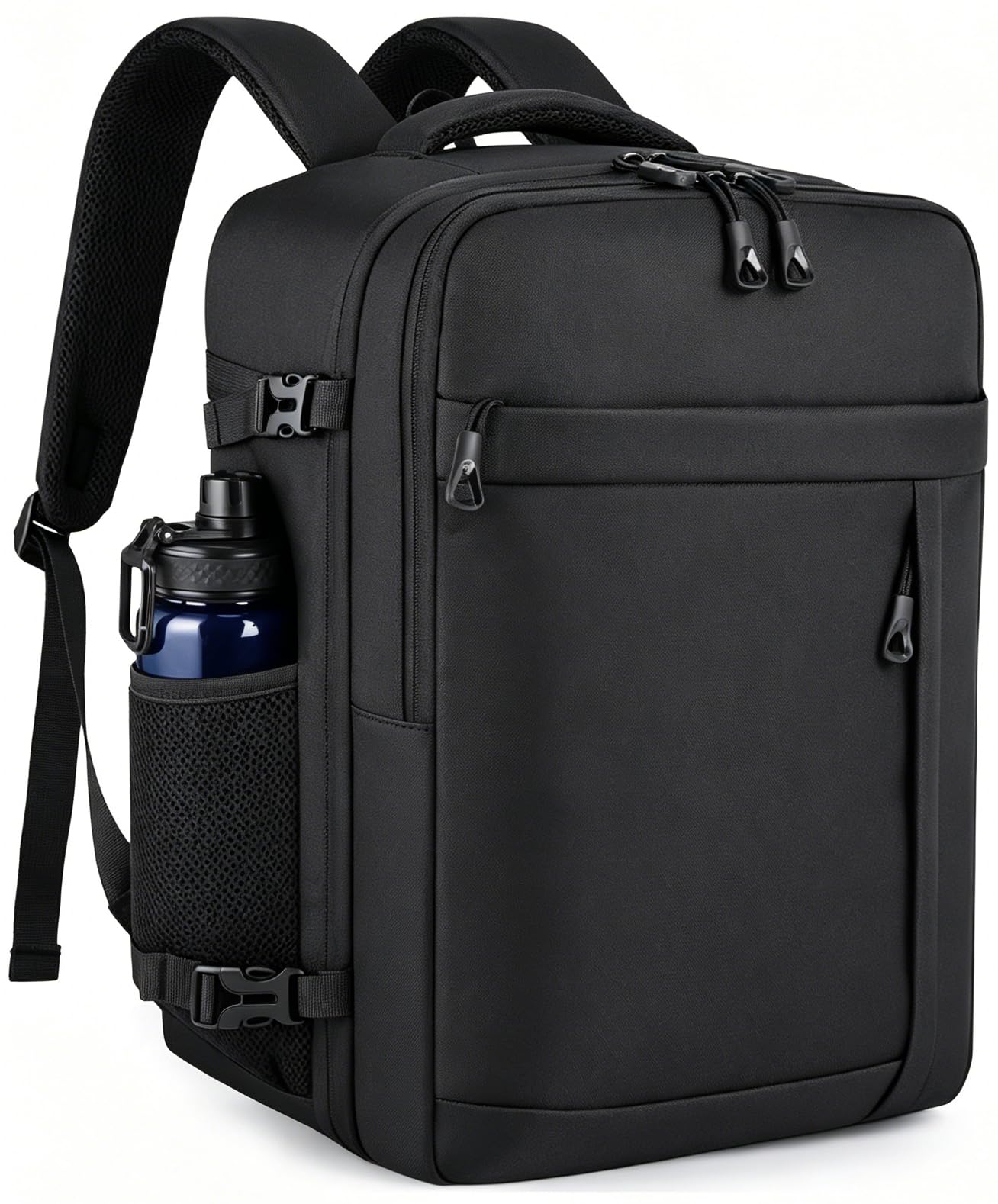 HILOMON Black Travel Backpack for Men Women, TSA Approved Personal Item Size 18x14x8 Under Seat Backpack for Airplanes 15.6inch Laptop 30L Luggage Carry On Bag