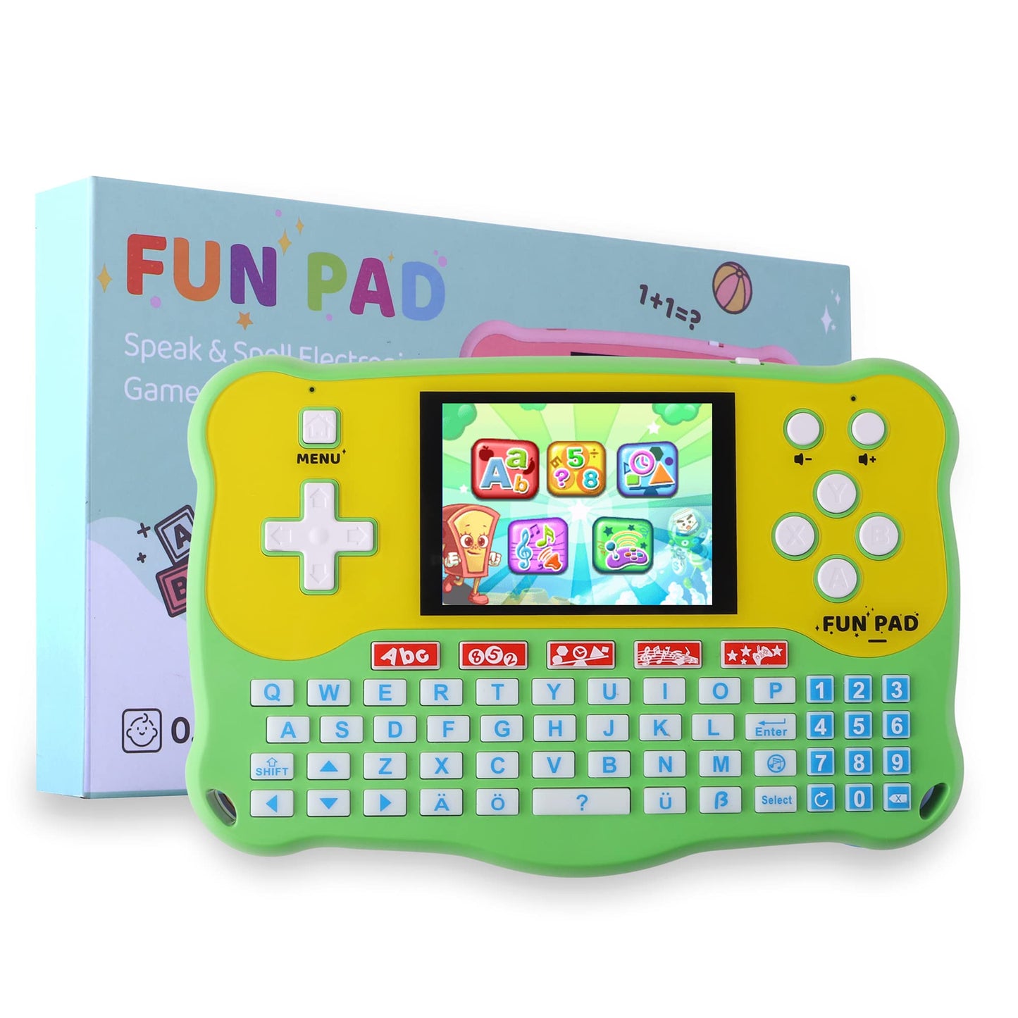 LUHYAUAN Kids Tablet/Baby Learning Pad with 102 Activities/Toddler Tablet with ABC/Words/Music/Math Interactive Educational Electronic Toys Gifts Handheld Game for Preschool Boys Girls Ages 3-12