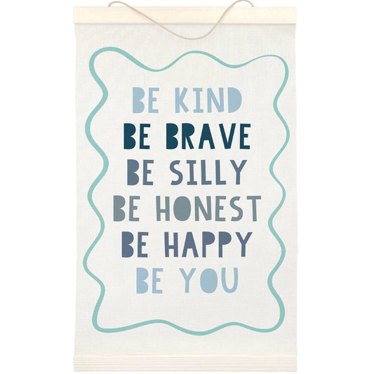 LKETW Kids Positive Affirmations Poster Hanger Frame 12x16 Inch, Be Kind Inspirational Wall Art Posters for Classroom, Motivational Hanging Banner Decor for Kids Nursery Room Bedroom Playroom