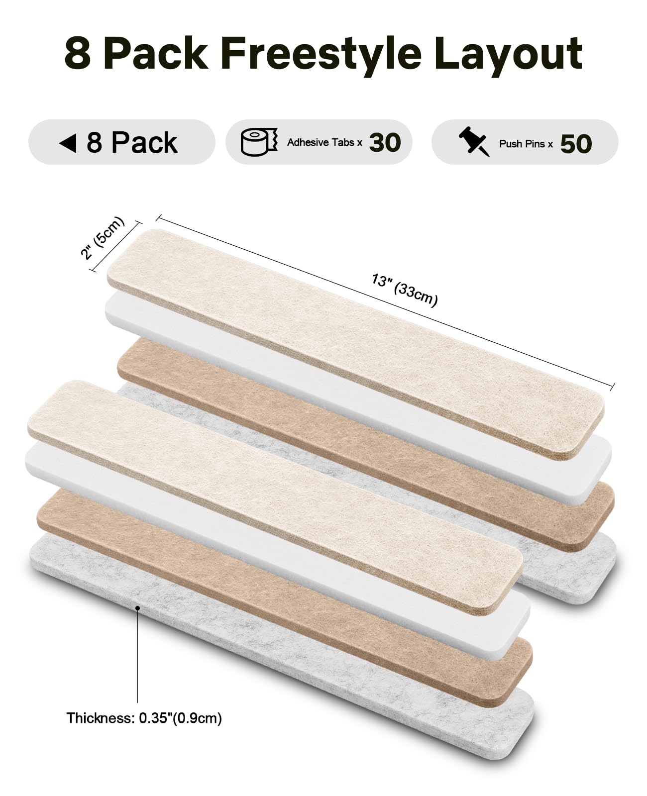 Small Cork Bulletin Board Tiles, Felt Wall Decor and Office Desk Accessories for Vision, Message Center, Picture and Prayer Board, Dorm, Room, Home Office Essentials and Organization(Stone Beige)