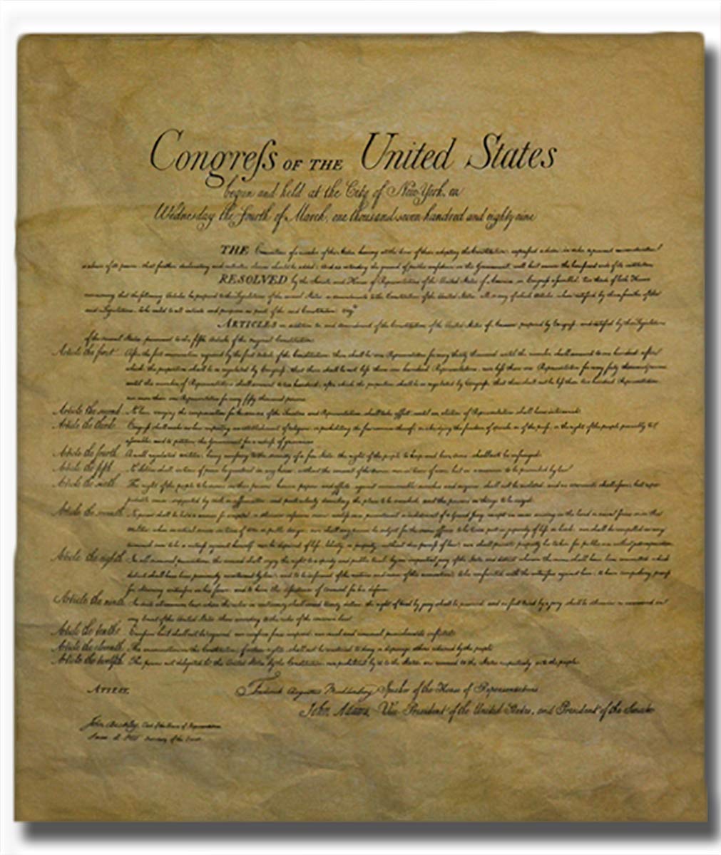 Our Amendments Documents of Freedom Bundle- Full Size Declaration of Independence, United States Constitution and The Original Bill of Rights (1789), America's 250th Anniversary