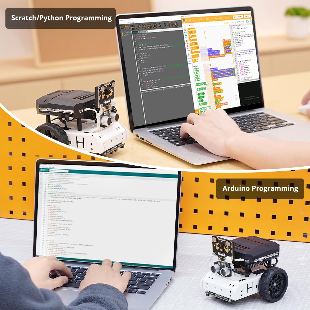 LewanSoul AiNova AI Vision Robot Car for Scratch & Python Programming, Coding Robot Kit STEM Projects Educational Building Robot Open Source Smart Robotic, Standard Kit