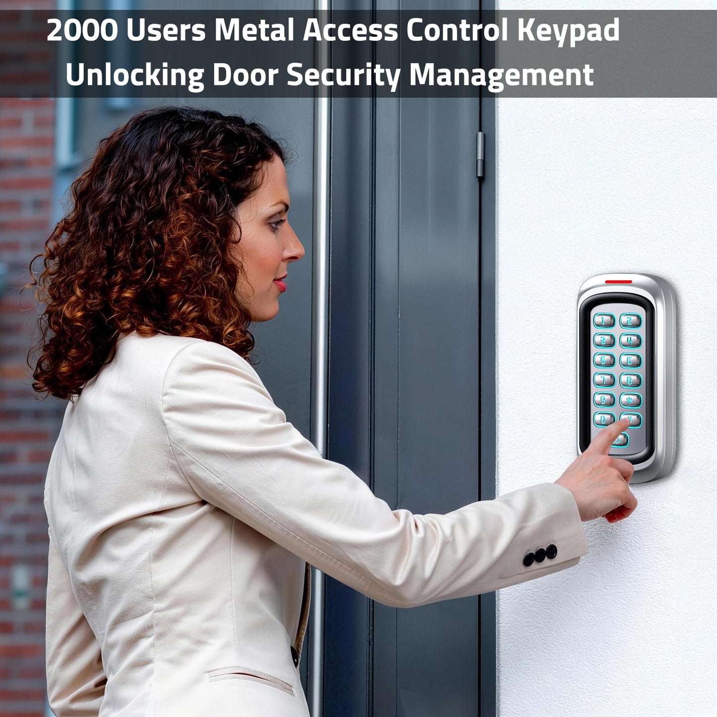 Wireless WiFi Access Control Keypad, 12V DC Metal Door Access Control System, IP68 Waterproof, TUYA Wireless Remote Unlock, Universal Keyless Entry Keypad for Garage Door Opener, Gate Opener