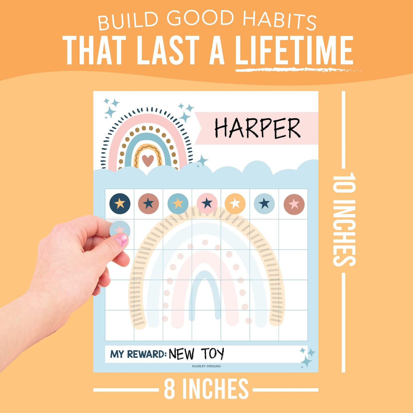 Sticker Chart for Kids Behavior at Home & Classroom - 25 Reward Chart for Kids Incentives, Gold Star Sticker Sheets, Boho Incentive Charts for Classroom Must Haves