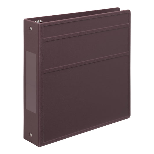 Carstens 2-Inch Heavy Duty 3-Ring Binder - Side Opening, Plum, Durable Plastic, Precision No-Gap Rings, Waterproof Covers, No Pockets, Holds 300 Letter-Sized Sheets, BPA-Free, Made in USA (5823-3R)