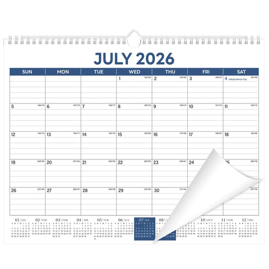 ZTX Calendar 2026-2027,18 Months Calendar from July 2026 to December 2027, 14.7"x11" Big Wall Calendar 2026-2027 Monthly Planner Thick Paper for Teacher Home Office