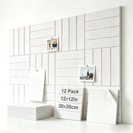 Acrridi Large Felt Bulletin Board with Self-Adhesive, 48" x 36" Cork Board Alternative, 12 Pack with 36 Pushpins for Wall Home Office Decor, Camel