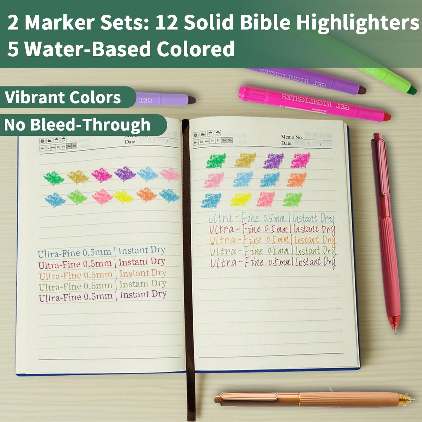 25 PCS Bible Study Supplies Kit, Large Capacity Canvas Tote Bag for Women Organizer, Bible Highlighters and Quick Dry Pens No Bleed Through, Notebook Bible Tabs Cross Bookmark Journaling Accessories