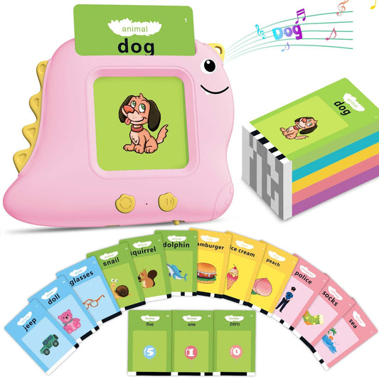 Alotwan Girls Toys Montessori Toys for 2 3 4 Year Old, Talking Flash Cards with 510 Sight Words, Sensory Speech Therapy for Toddlers 2-4 Autism Children, Preschool Learning Kids Gifts