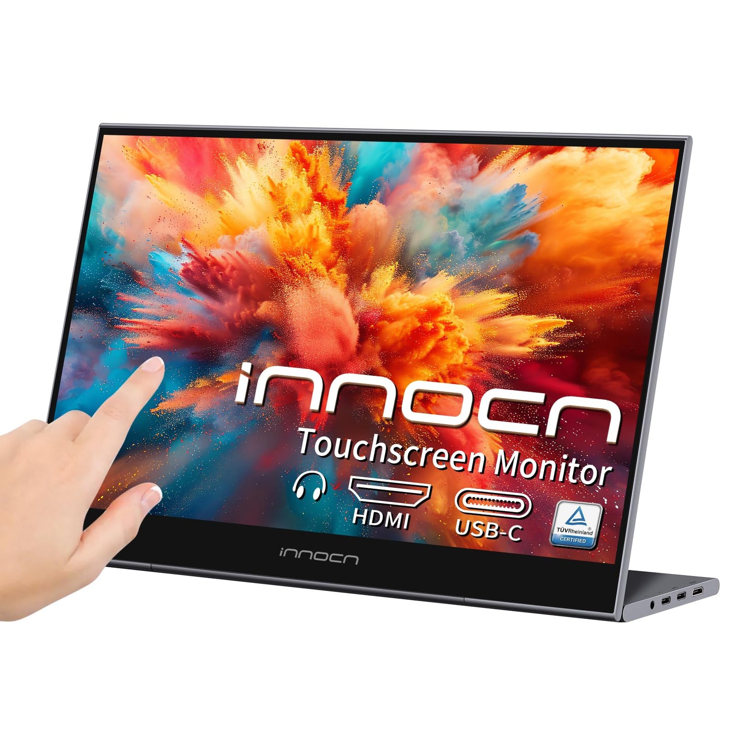 INNOCN 15.6 inch Portable Monitor Touchscreen | 1080P | HDMI, USB C HDMI | for MacBook, Windows, Tablets, Android, Chrome, PS4, Switch, Mini PC | 400Nits | 100% sRGB
