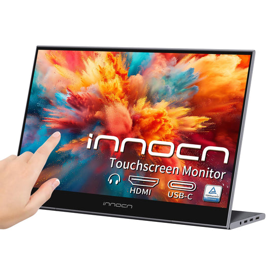INNOCN 15.6 inch Portable Monitor Touchscreen | 1080P | HDMI, USB C HDMI | for MacBook, Windows, Tablets, Android, Chrome, PS4, Switch, Mini PC | 400Nits | 100% sRGB