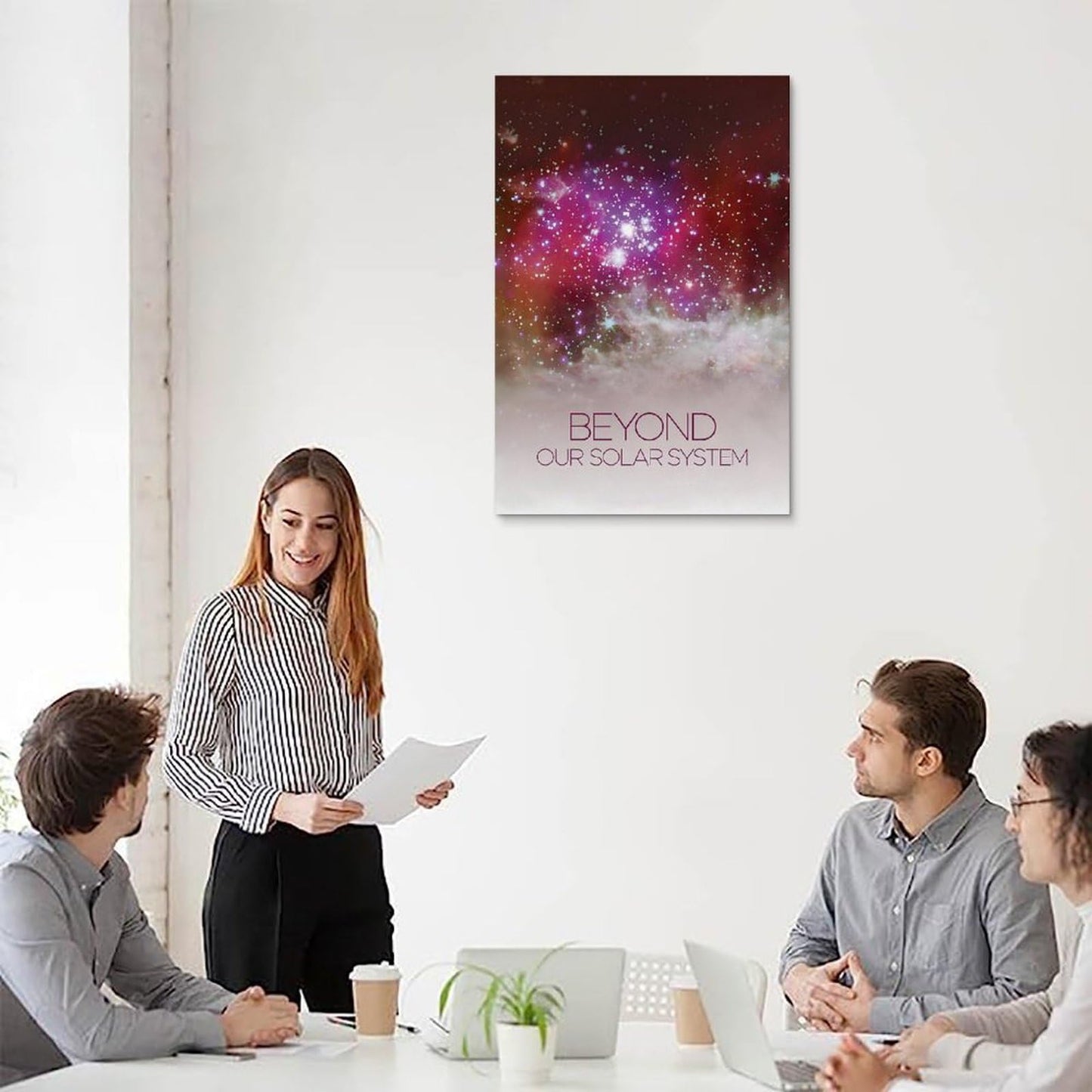XIAOLOUTINYU Nebula Canvas Wall Art 16x24 Inch Unframed – Deep Space Galaxy Rolled Poster, Astronomy Print for Classroom, Kids Room STEM Decor, Space Science Gift for Students & Teachers