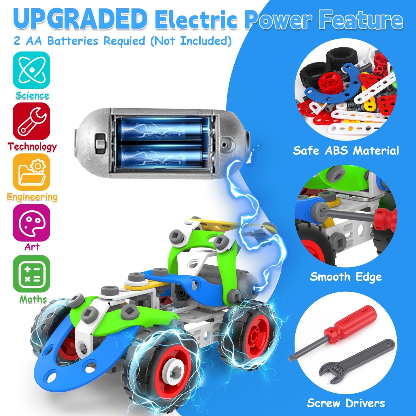 10 in 1 Electric STEM Toys for 5 6 7 8 9+ Year Old Boy Girl Birthday Gifts Educational Building Toys for Kids Ages 4-8 5-7 8-12 Stem Activities Construction Toy for Boys 6-8 8-10 Holiday Idea Gift
