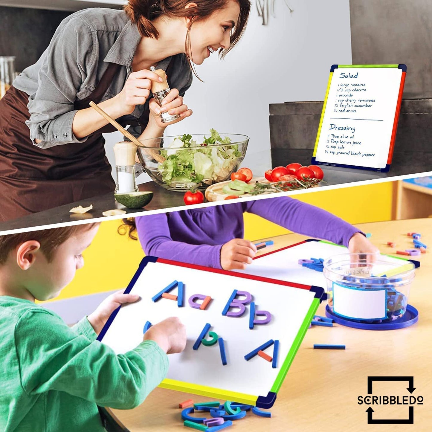 5 Pack Small White Board Dry Erase Board for Kids Portable 9"x12" Drawing Magnetic Mini Whiteboard White Board for Students Teachers School Supplies Lapboard Small Dry Erase Board for Kids & Erasers