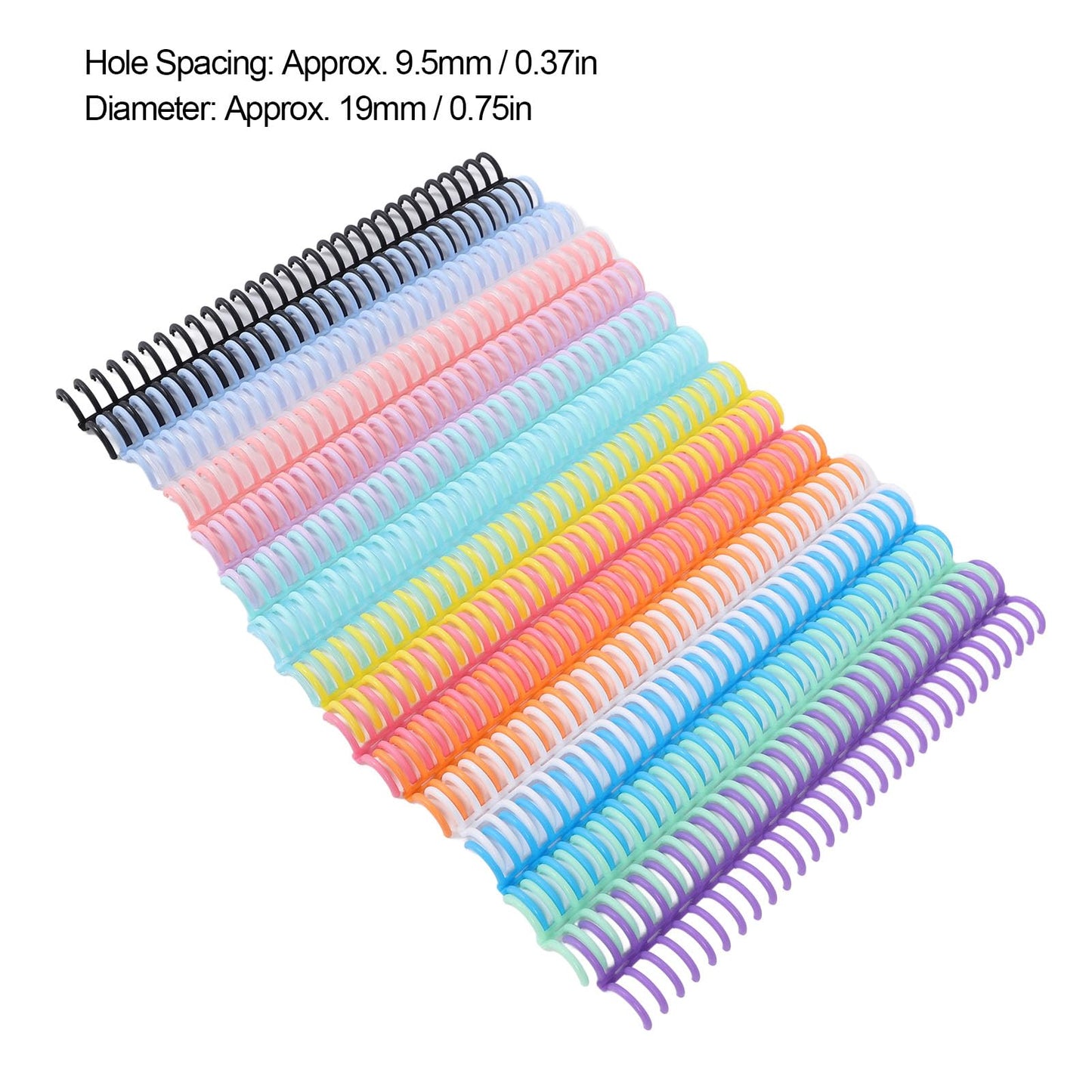 14 Pcs Plastic Binding Combs, 14 Colors Comb Binding Spines, Ring Plastic Combs and Spines for Teacher Student Document Notebook File Making, for A4 B5 A5
