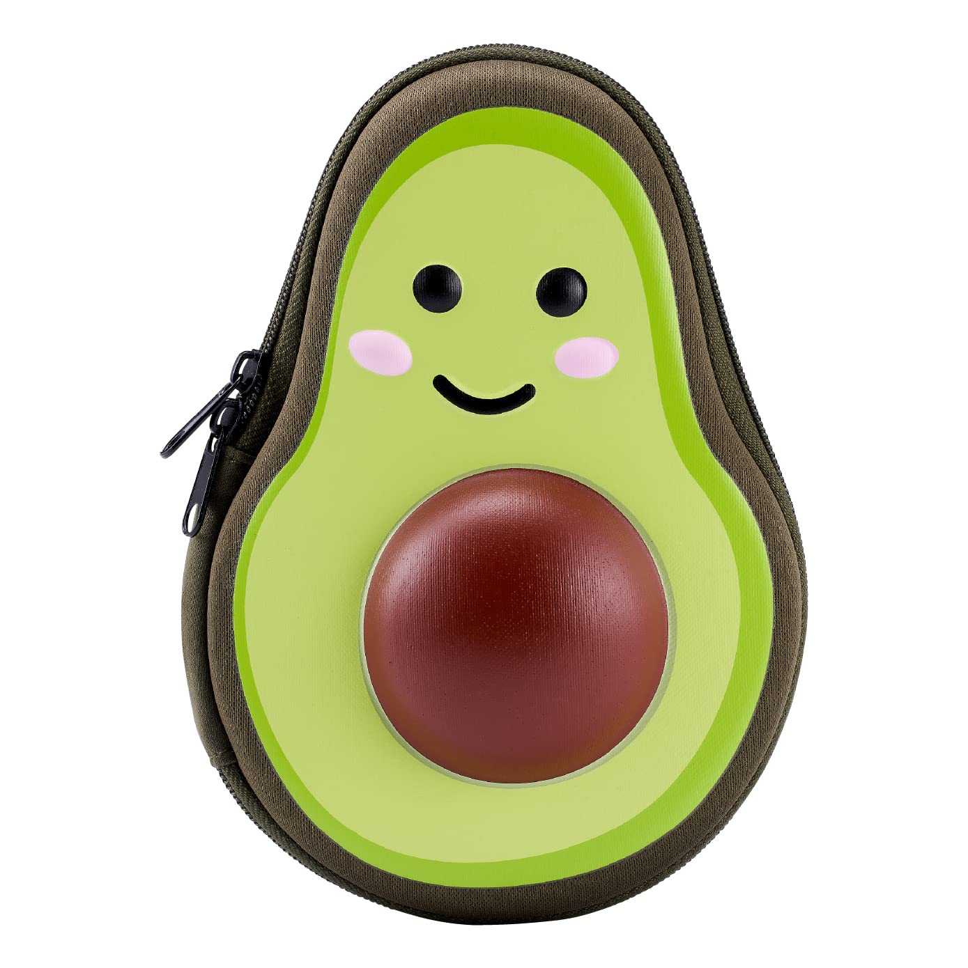 It's Academic Avocado Pencil Case School Supply Bag with Mesh Pocket, Cute Design
