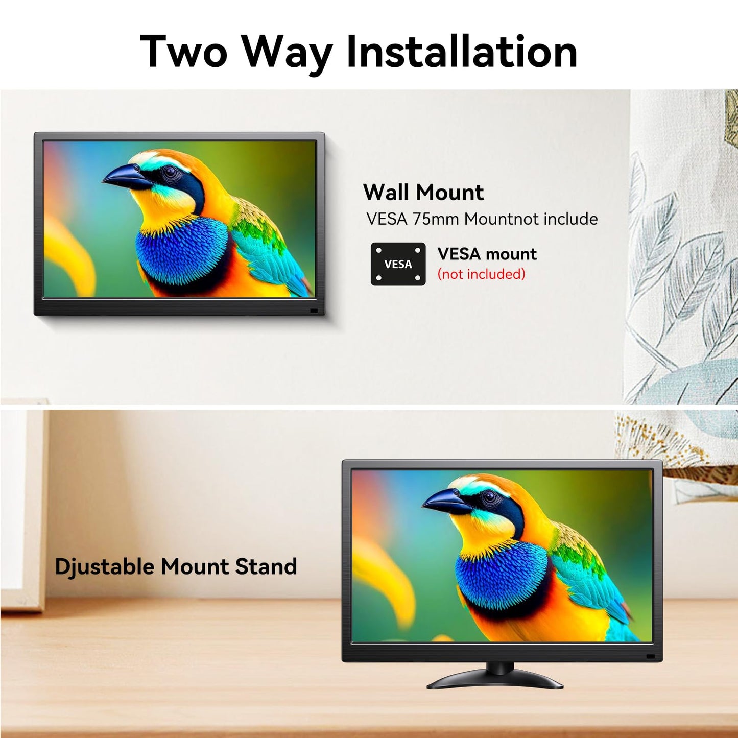 Showscren 14 Inch Touch Screen Monitor FHD 1080P 60hz 99% sRGB IPS/HDMI/USB-C Computer Monitor Plug & Play, for Laptop PC Phone Raspberry Pi Switch PS4 PS5