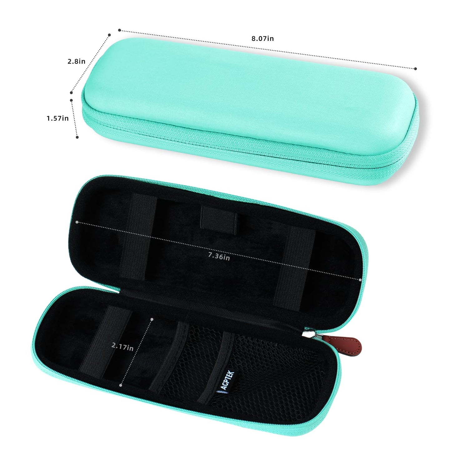 AGPTEK Case Holder for Apple Pencil, Slim PU Leather Carrying Case Pouch Cover Compatible with Apple Pen Accessories, USB Cable, Earphone, Samsung Stylus iPad Pro Pen/Pencil, Recording Pen, Green