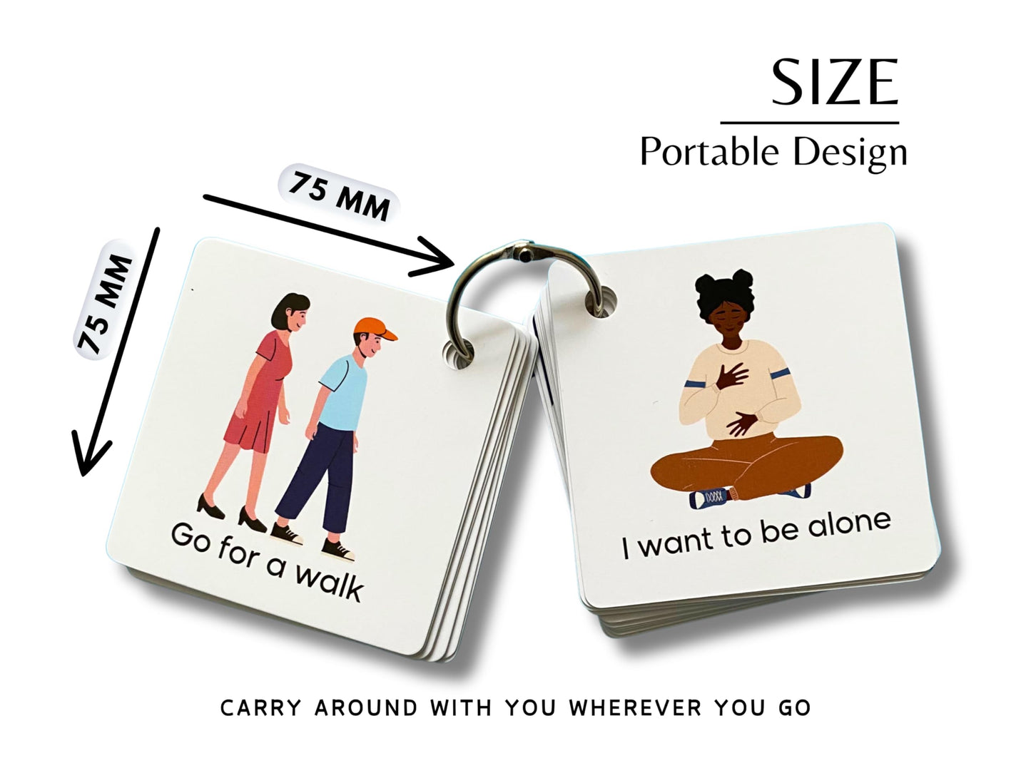 Plastic Communication Cards, 60 Basic Communication, Special Needs, Autism, Toddler, Hospital Cards, Non Verbal Speech Therapy, Senior
