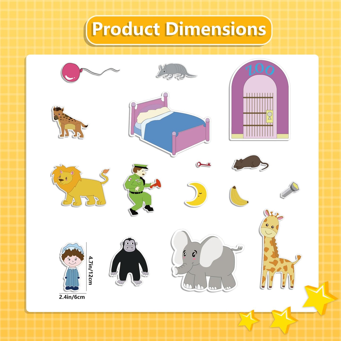 Thryvomniq Goodnight Gorilla Story Felts Felt Story Board Pieces Preschool Kindergarten Storytelling Learning Activities Felt Toys Interactive Toys