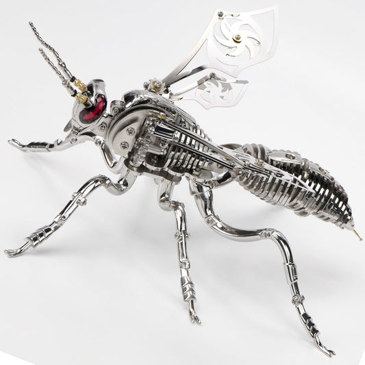 3D Metal Wasp Puzzles for Adults Model Kits Mechanical Puzzle Building Blocks, Difficult DIY for Assembly Gifts for Men (Steel)