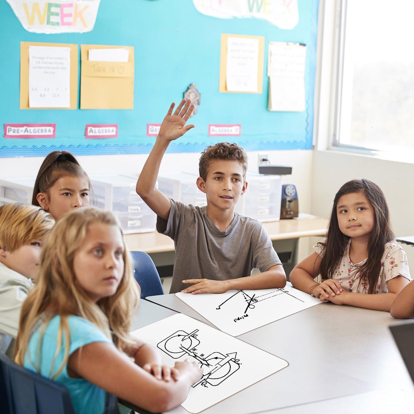 COYMOS 6 Pack Small Dry Erase Boards Classroom Pack 12 x 9 Inch Double Sided Mini White Boards Portable Dry Erase LapBoards for Teacher Supplies with 6 Erasers and 6 Markers