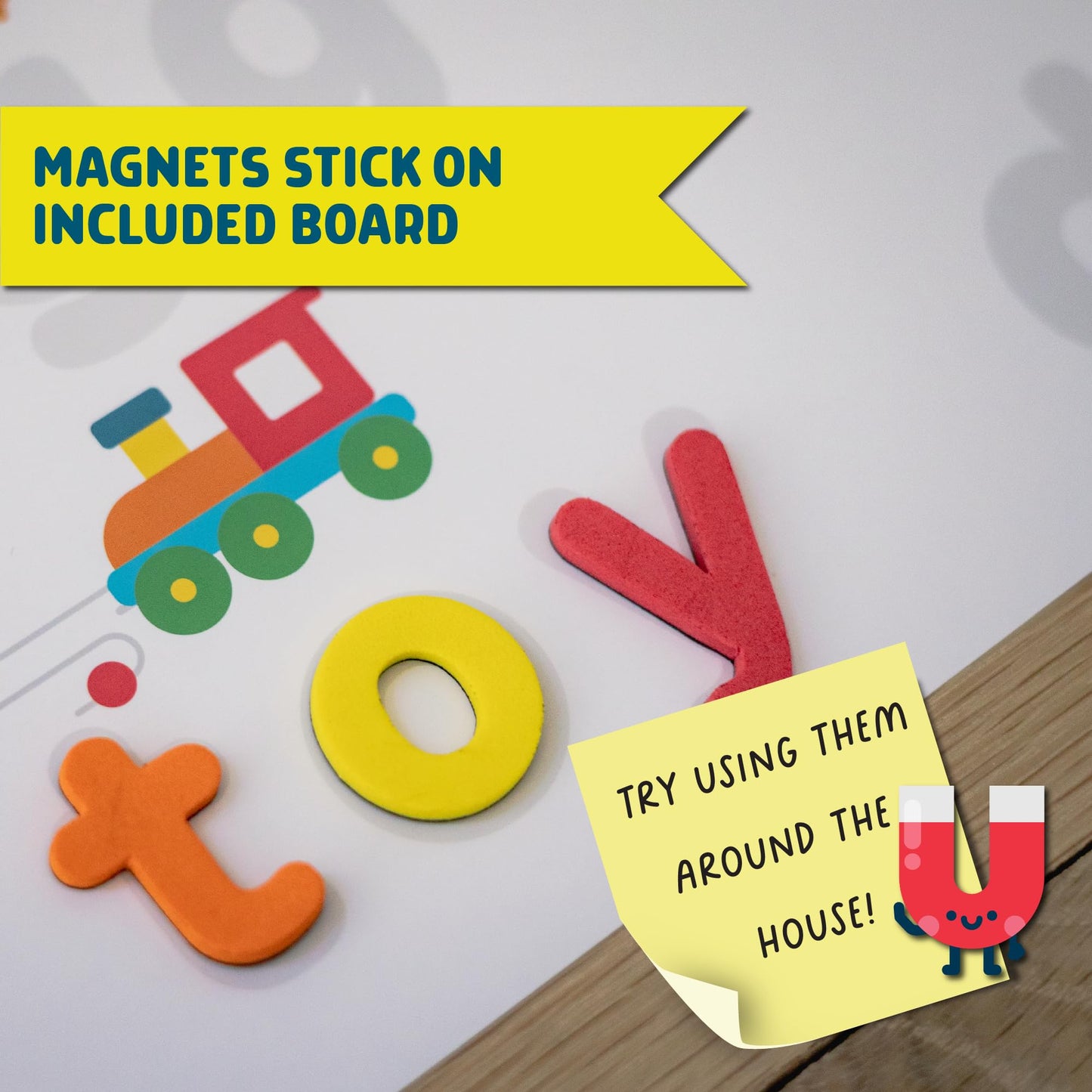 Chuckle & Roar - Ultimate Magnet Set - Soft Foam Fun Magnet Tiles - Great for Preschoolers - Storage Case Included for On The Go - Ages 3 and Up