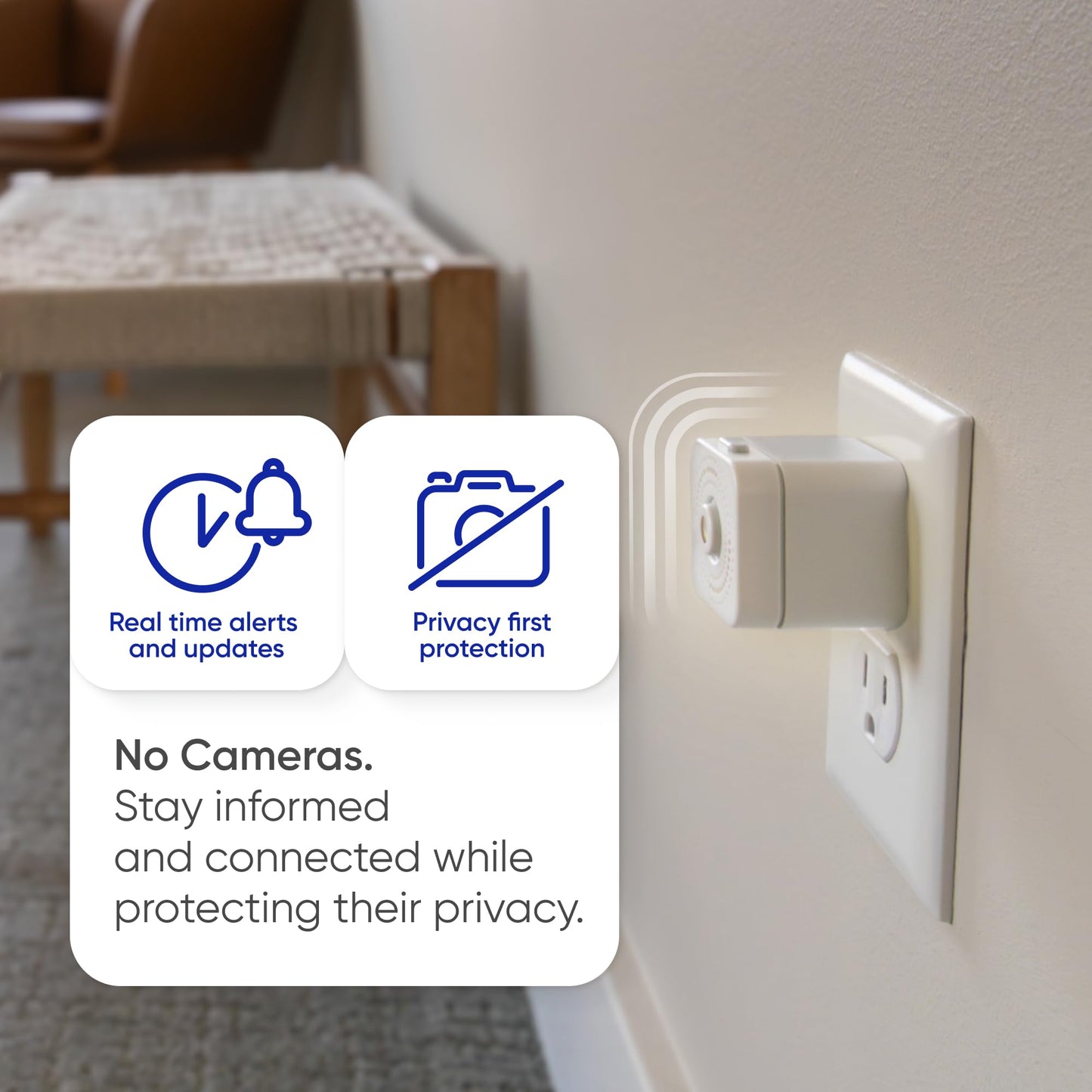 Nomo Smart Care Satellite - Eliminate Dead Zones & Boost Signal - Motion & Light Detector - Works w/Nomo Smart Care System - 1 Pack