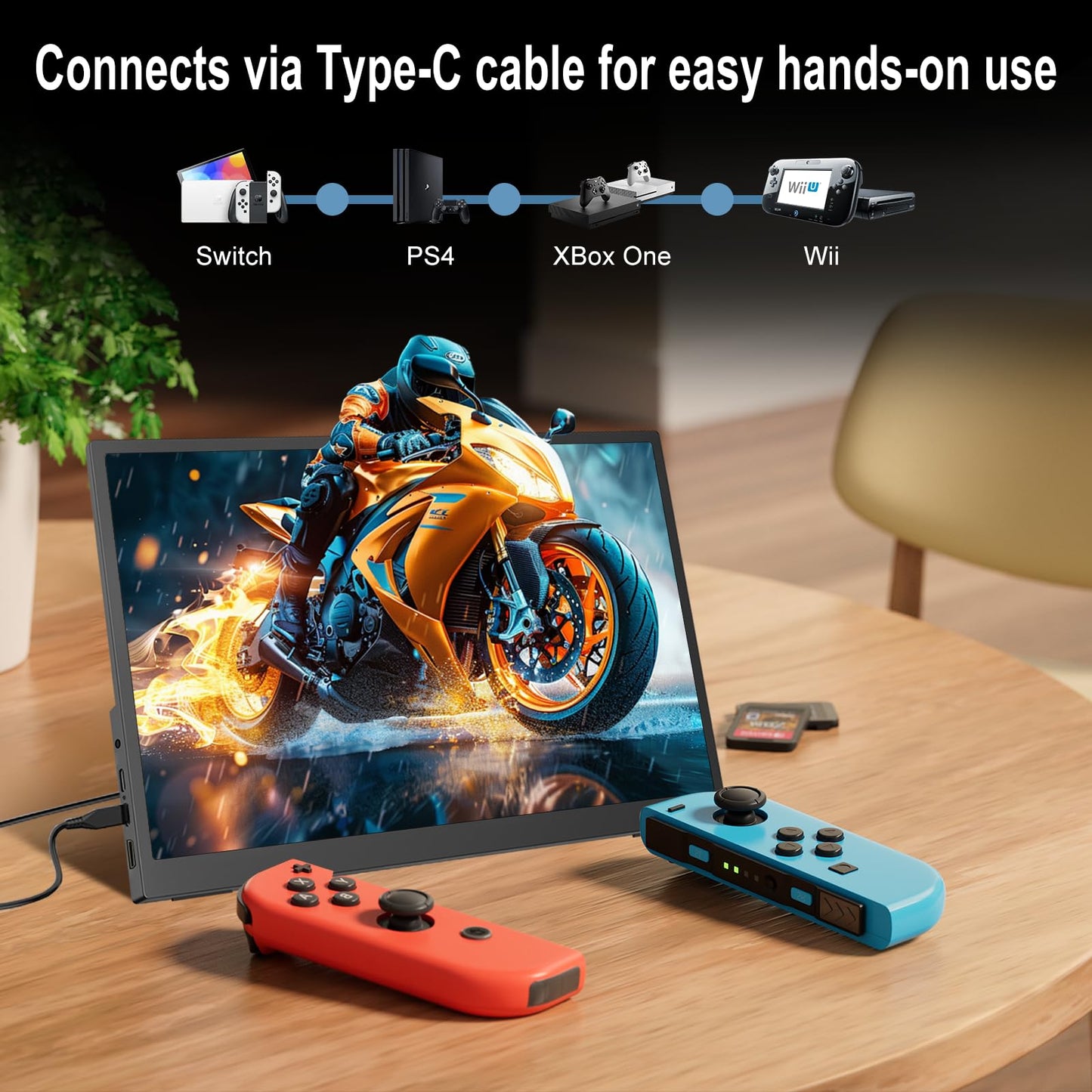 IBW 4K Portable Monitor 15.6" 3240x2160 UHD USB-C HDMI Laptop Monitor, 100% Adobe RGB IPS Computer Gaming Display HDR Travel Monitor w/Speakers & Kickstand for Laptop Xbox PS5 Switch PC Phone
