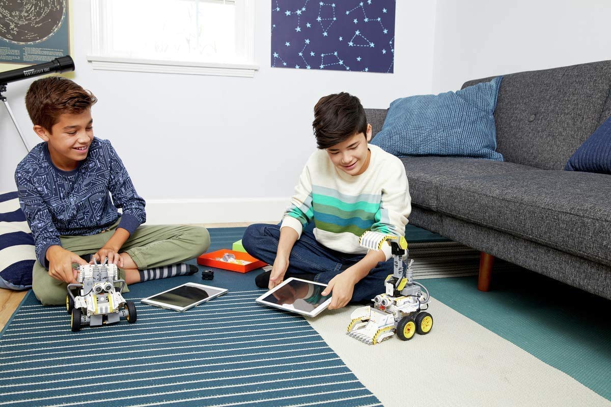 UBTECH JRA0203 JIMU Robot BuilderBots Series: Overdrive Kit/App-Enabled Building and Coding STEM Learning Kit (410 Parts and Connectors), Yellow