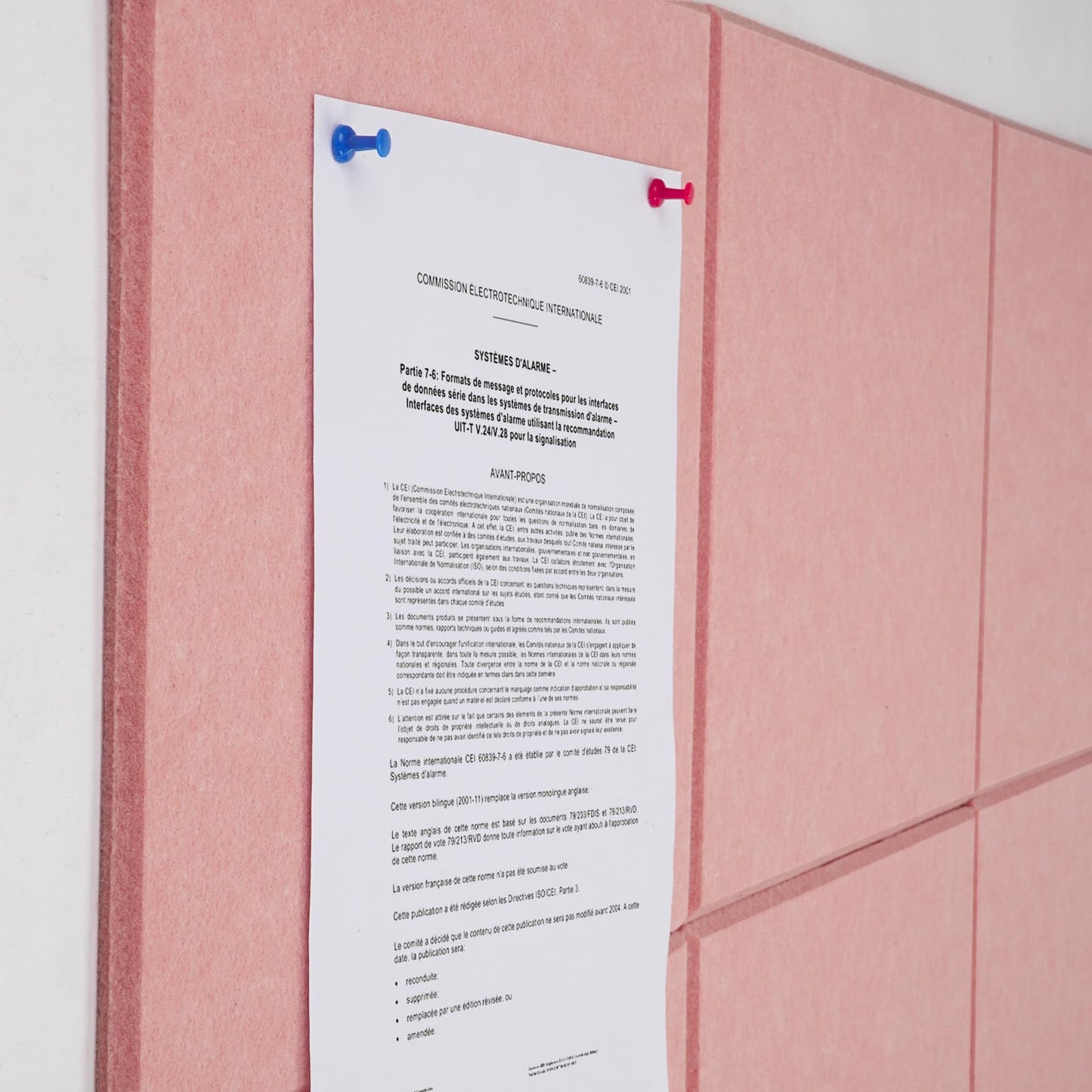 Large Cork Board Alternative 48" X 36" Bulletin Board - 12 Pack Removable Felt Wall Tiles with 30 pushpins, Large Cork Boards for Walls Cork Board for Office Pin Board Tack Board - Pink