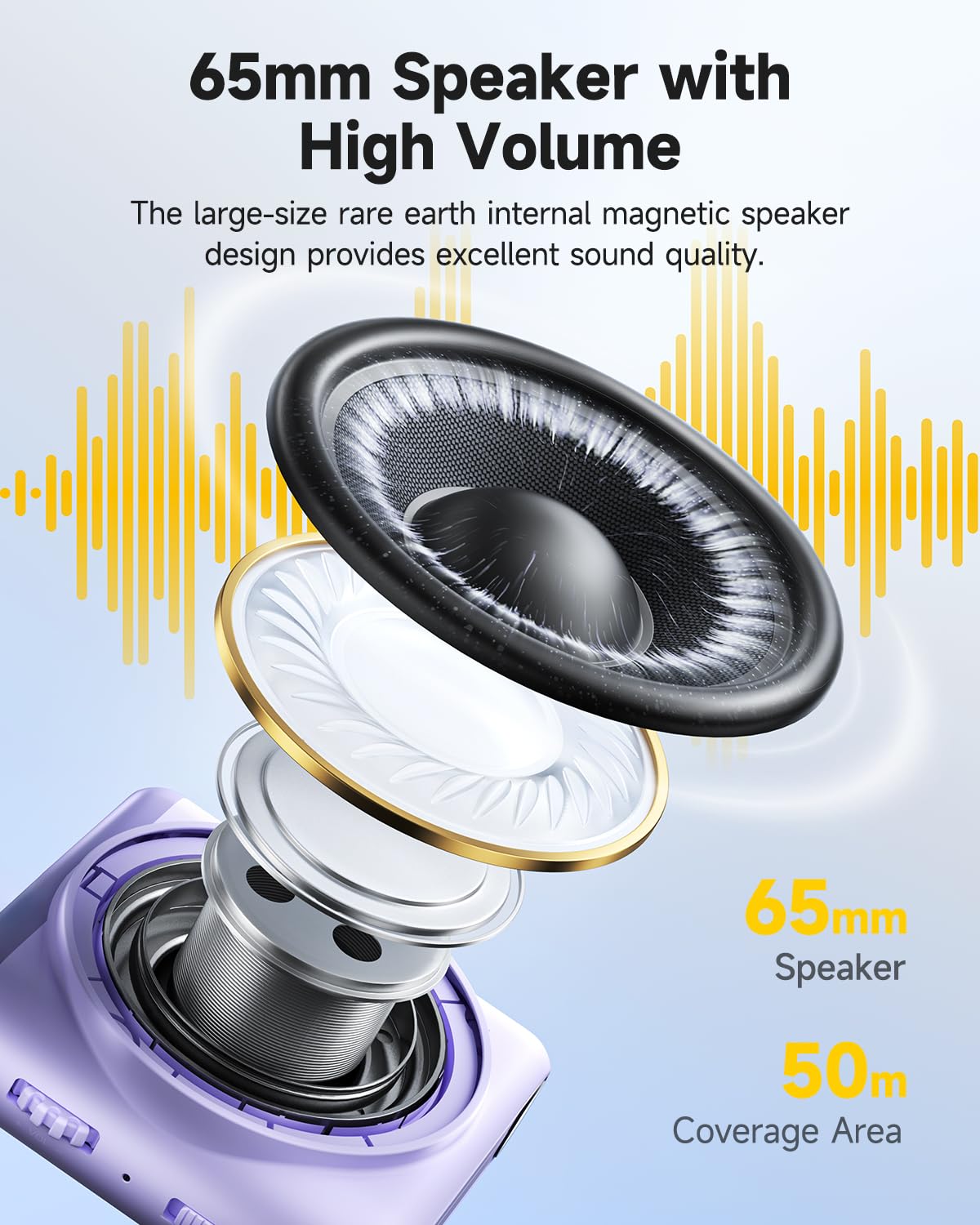 7RYMS WA1 Wireless Voice Amplifier for Teachers, Elderly with Headset Microphone, Personal Classroom Amplifier-Noise Canceling, 23H Working, 164ft Range, Mini Pa System for Teaching Tour Guide Yoga