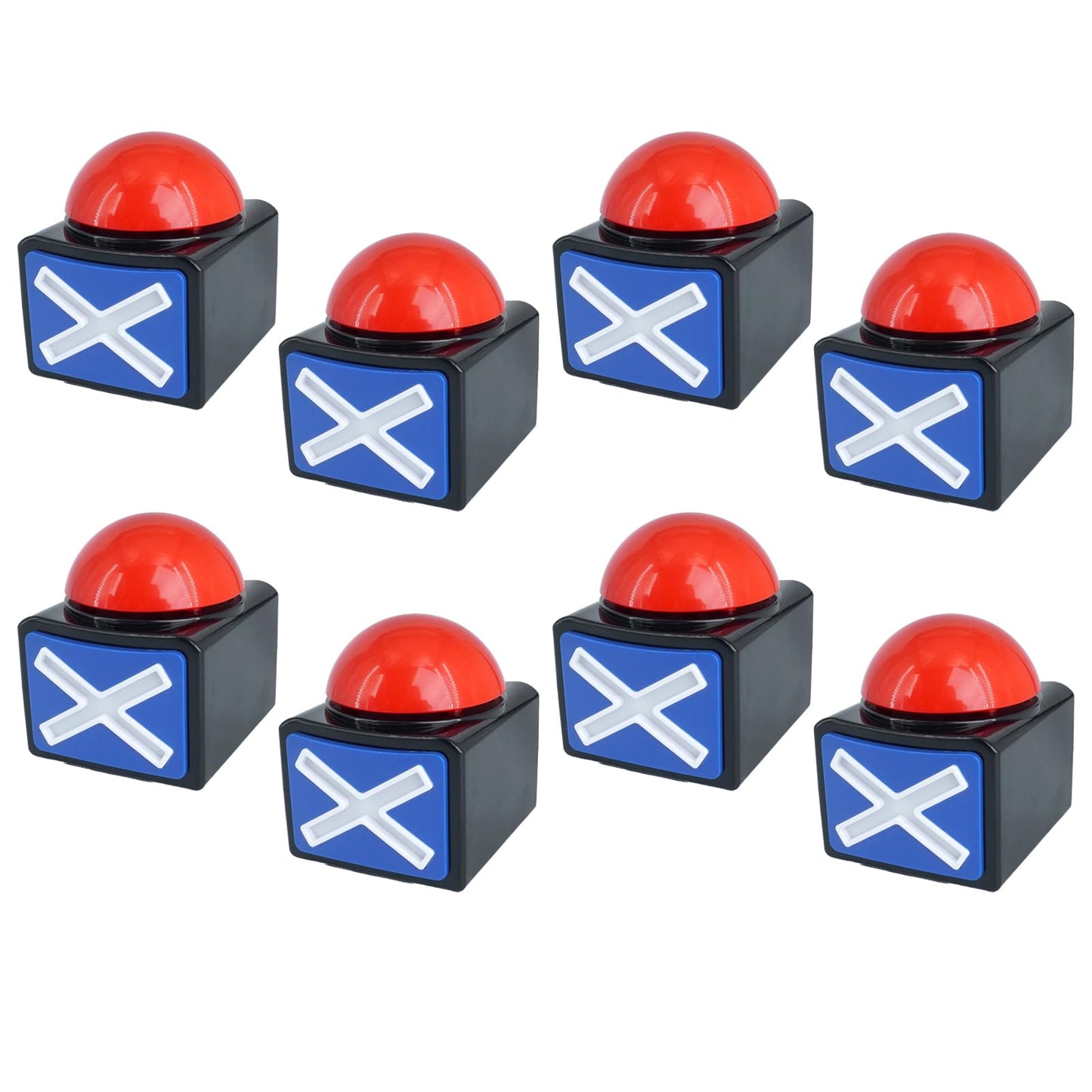 PEDOBALI 8 Pcs Answer Game Buzzer with Sound and Light Buzzer Alarm Buttons Contest Prop Trivia Quiz Toys for Adult Kids Game Show Party