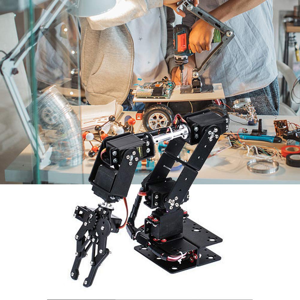 Arm Mechanical Robotic Clamp Claw Kits,6DOF Robot Mechanical Arm Clamp Claw Kit DOF Manipulator Industrial Robot Parts