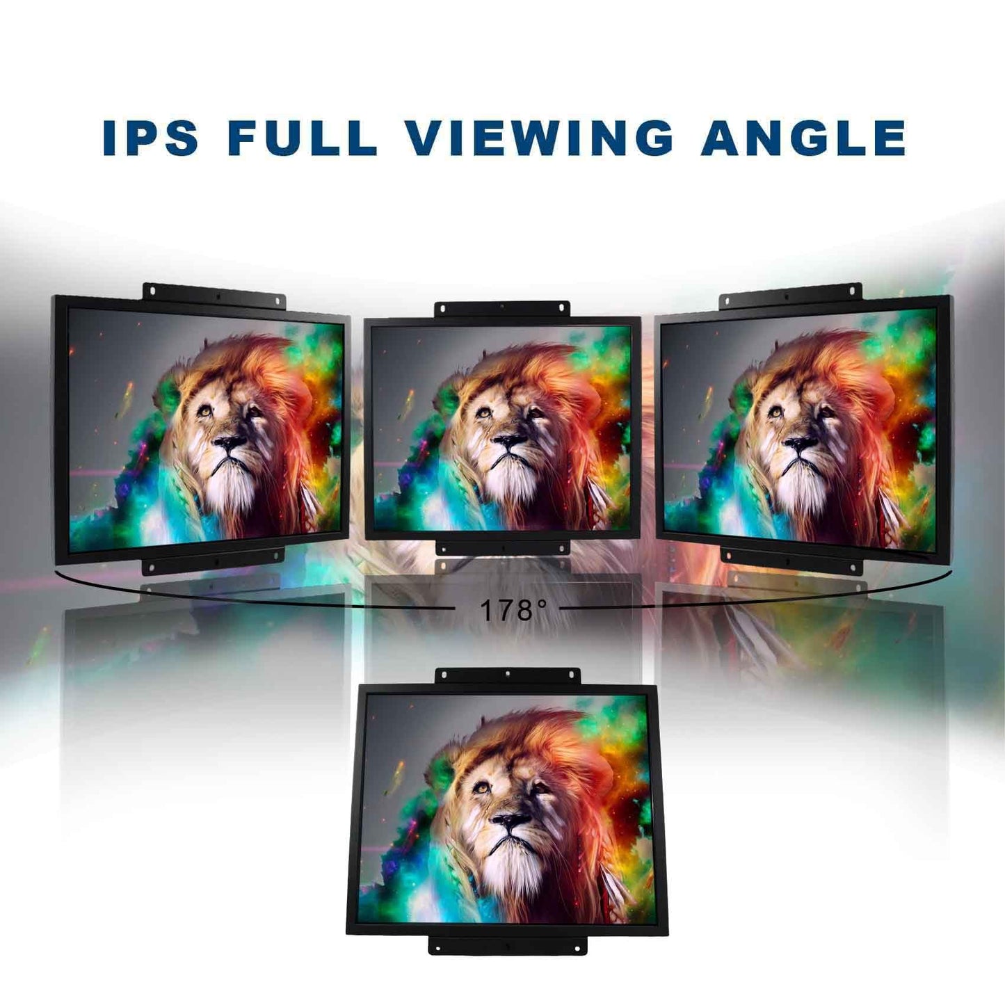 VSDISPLAY 19'' 1280x1024 IPS LCD Touchscreen Monitor 4:3 with VGA DVI Input for DIY Gaming/PC/Industrial Extra Display