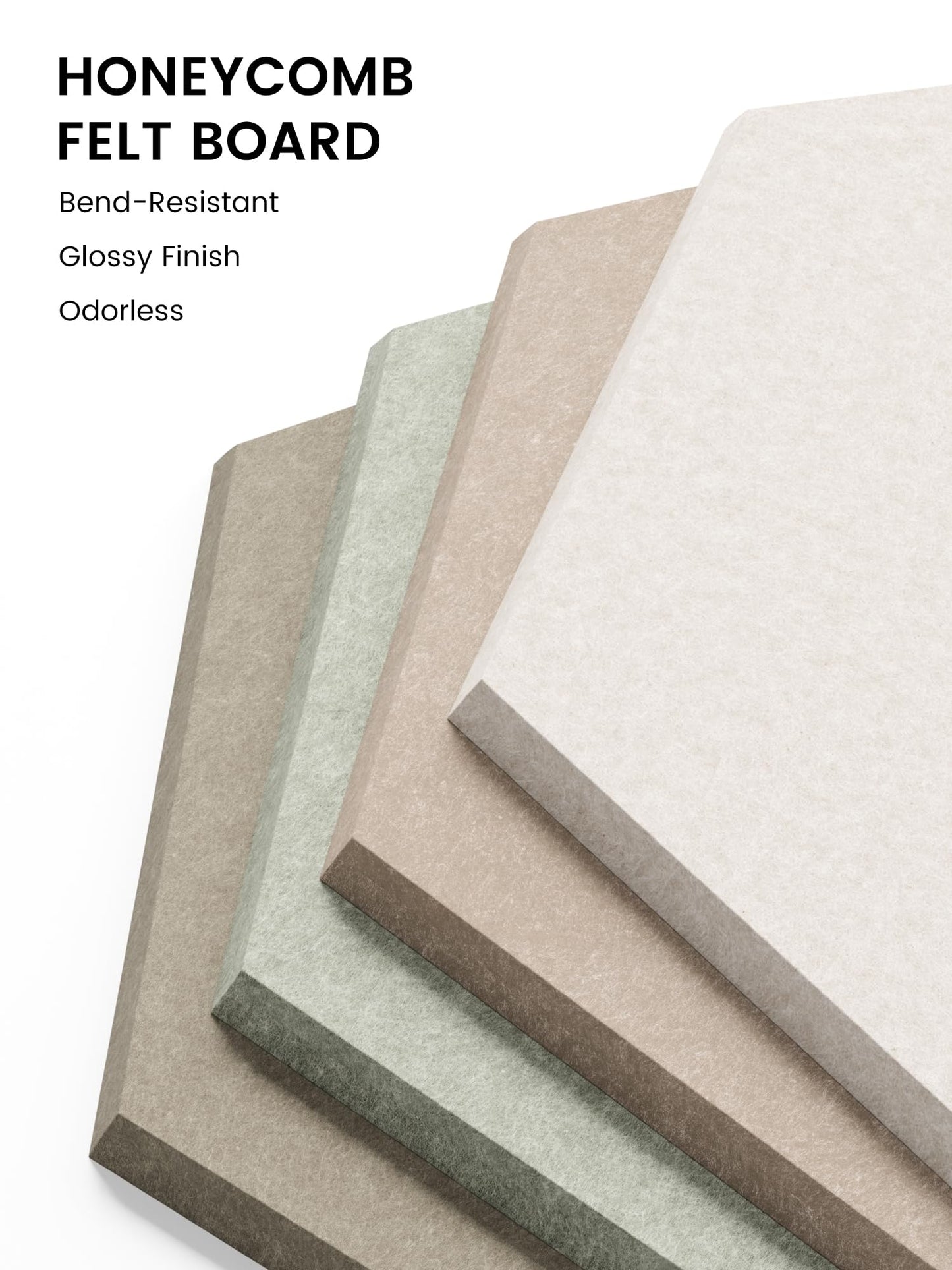Fluxynara Hexagon Cork Board Alternative for Walls Decor-12-Pack Felt Bulletin Board Tiles,with 30 Pushpins,70 Adhesive Tabs for Office,Classrooms & Home Pin Board Felt Board-Linen Dusk