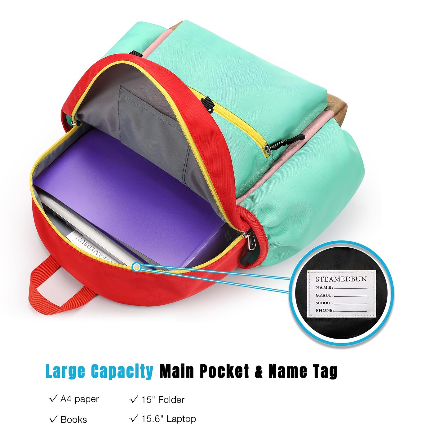 STEAMEDBUN Kids Backpack for Girls 6-8: Toddler Backpack for Preschool Kindergarten - Girls Backpacks for Elementary 4-6