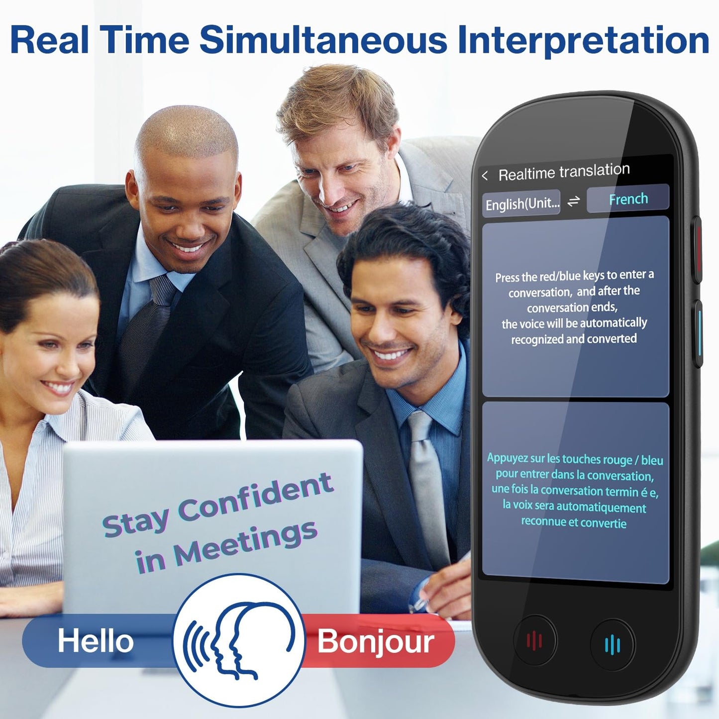 FancyDove AI Translator Device, Real-Time Two-Way Instant Voice Translator, 149 Languages Translator, Voice & Photo Translation for Travel, Business & Study, Traductor de Voz