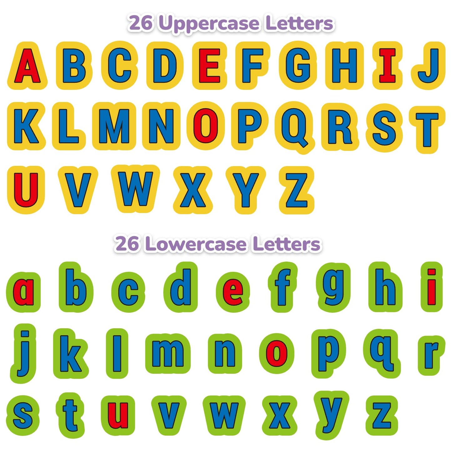 CHEFAN Felt Alphabets Letters,ABC Learning Toys,26 Lowercase & 26 Uppercase Letters Spelling Learning Toys Games for Preschool,Educational Kindergarten Learning Activities 3+ Years Old
