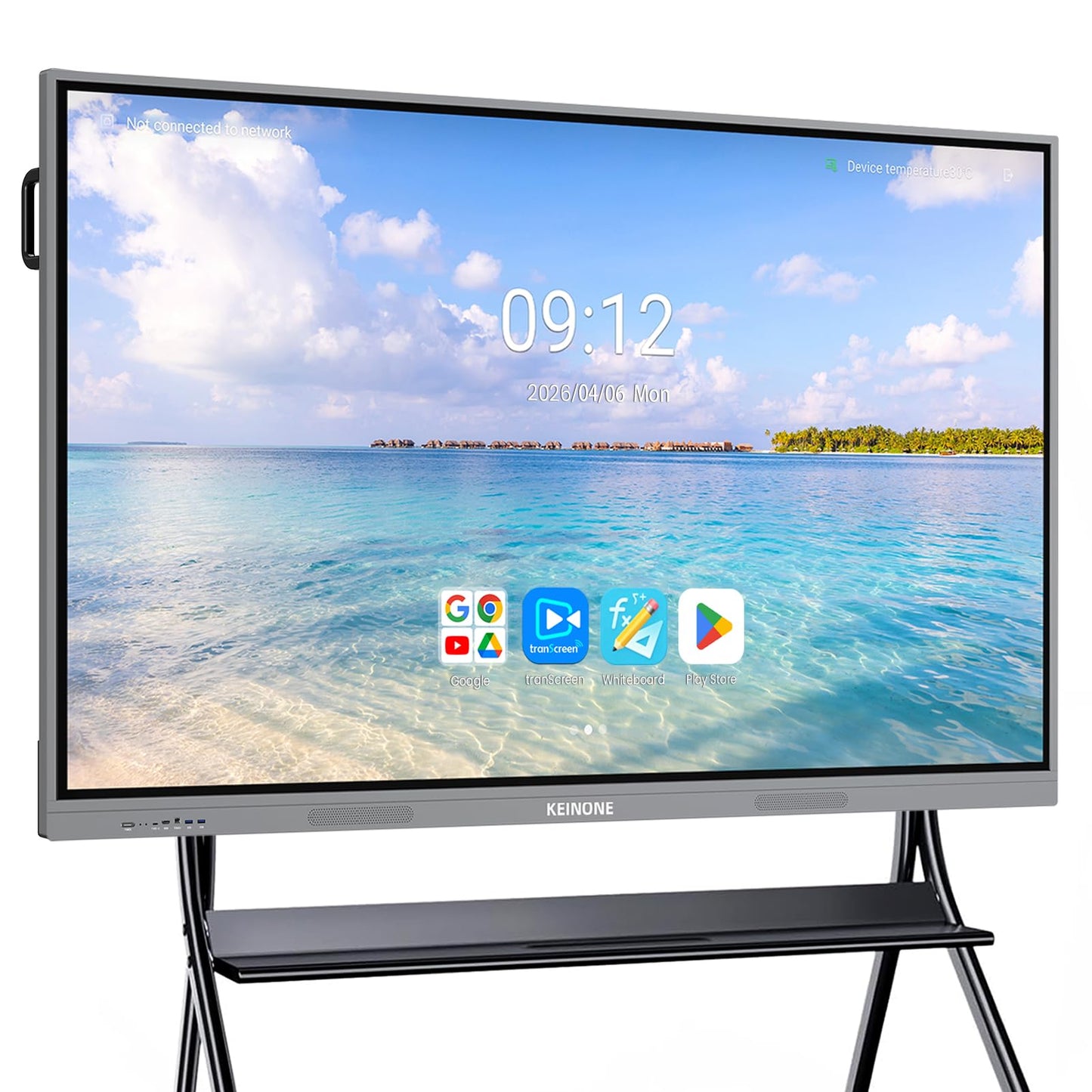 KEINONE 65'' 4K Smart Board with Google Certified, Android 14 OS 8+128 GB Interactive Whiteboard, Electronic Digital Whiteboard with Open App Ecosystem, Touch Smartboard for Home, Office and Classroom