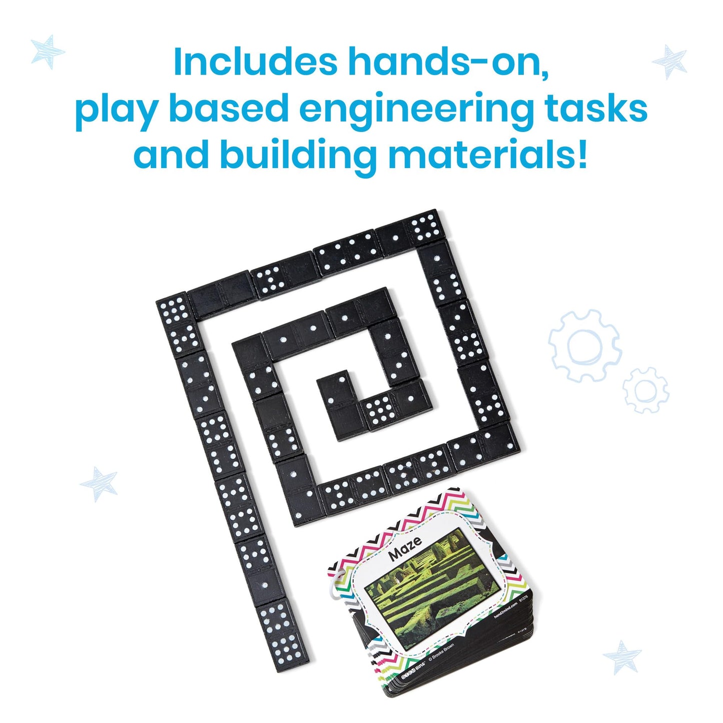 hand2mind STEM Bins Essential Kit by Brooke Brown, STEM Bins for Classroom, STEM Manipulatives for Elementary, STEM Activities, Kids Engineering Building Kits, Science Teacher Supplies (Set of 12)